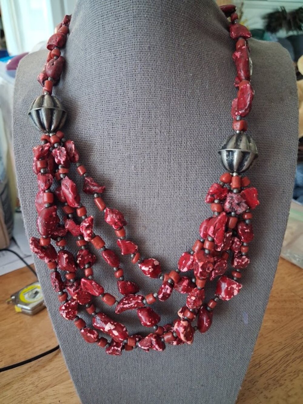 18 inch Beaded statement necklace